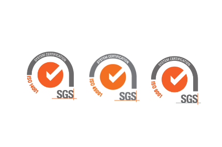 ISO 45001, 9001 and 14001 logotype